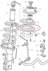 Front spring mount spacer upper S40/V40 (2000) (OEM)