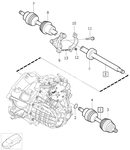 Drive shaft right 1.6 D2 P1 V40 II/V40 XC gearbox B6