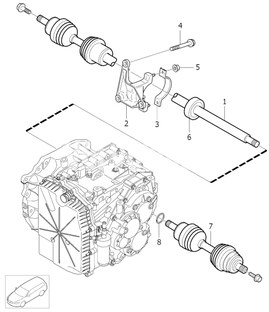 Drive shaft right 2.0/2.0D P1 C30/C70 II/S40 II/V50 gearbox MPS6 (OEM)