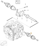 Drive shaft left 1.6D2 P3 S60 II/V60 S80 II/V70 III gearbox MPS6