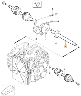 Drive shaft right 1.6D2 P3 S60 II/V60 S80 II/V70 III gearbox MPS6 (OEM)