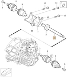 Drive shaft right 4 cylinder engines 2.0T/T5 (2010-2014) P3 S60 II/V60 S80 II/V70 III gearbox MMT6