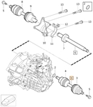 Drive shaft left 1.6D/2.0 gearbox MTX75, 1.6D2/2.0D gearbox MMT6 P3 S60 II/V60 S80 II/V70 III