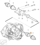 Drive shaft left 1.6 T3/T4 P3 (2011-) S60 II/V60 S80 II/V70 III gearbox MMT6