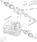 Drive shaft right 1.6D2/2.0D P3 S60 II/V60 S80 II/V70 III gearbox MMT6