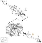 Drive shaft left 2.0 D2/D3/D4 T3/T4 P3 (2014-) S60 II(XC)/V60 S80 II/V70 III gearbox M66