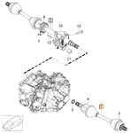 Drive shaft left 2.0 D3/D4 P3 (2014-) V60 XC/XC70 III gearbox M66