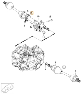 Drive shaft right 2.0 D3/D4 P3 (2014-) XC60 gearbox M66 (OEM)