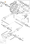 Drive shaft left 5 cylinder engines P1 V40 II/V40 XC gearbox TF-80SD(AWD)