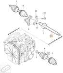Drive shaft right 1.6 T4 P1 V40 II/V40 XC gearbox MPS6