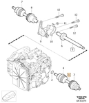 Drive shaft left 4 cylinder engines 2.0T/T5 (2010-2014) P3 S60 II/V60 S80 II/V70 III gearbox MPS6