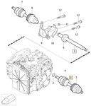 Drive shaft left 1.6 T3/T4 P3 (2011-) S60 II/V60 S80 II/V70 III gearbox MPS6
