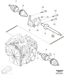 Drive shaft right 4 cylinder engines 2.0T/T5 (2010-2014) P3 S60 II/V60 S80 II/V70 III gearbox MPS6