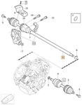 Drive shaft right 5 cylinder engines D3/D4/2.4D P3 XC70 III gearbox TF-80SC
