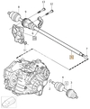 Drive shaft right 5 cylinder engines D3/D4/2.4D P3 XC60 gearbox M66 (OEM)
