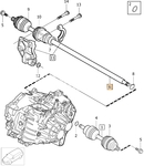 Drive shaft right 5 cylinder engines D3/D4/2.4D P3 XC70 III gearbox M66