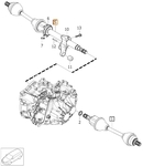 Drive shaft right 2.0 T2/T3/T4, 2.0 D2 (-2017)/D3/D4 P1 V40 II/V40 XC gearbox M66