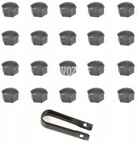 Wheel nuts caps P1 - tech grey (OEM)