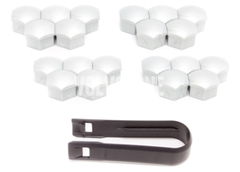 Wheel nuts caps P1 - silver (OEM)
