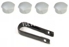 Wheel safety nuts caps P1 - silver
