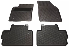 Rubber carpets with raised edges P1 C30 - off black