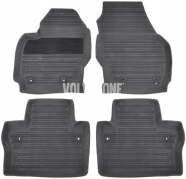 Rubber carpets S80 II - off black (OEM)