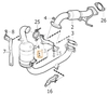 Diesel particulate filter (DPF) 1.6D P1 C30/S40 II/V50 P3 S80 II/V70 III