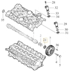 Camshaft sealing ring 5 cylinder gasoline engines with VVT P80 P1 P2 P3, 2.9/3.0/T6 (-2006) P2, gasoline engines with VVT (2000-) X40