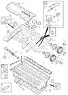 Camshaft sealing ring 5 cylinder gasoline engines with VVT P80 P1 P2 P3, 2.9/3.0/T6 (-2006) P2, gasoline engines with VVT (2000-) X40