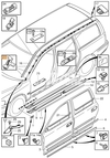 Clip windscreen trim - A pillar P2 S60/V70 II/XC70 II