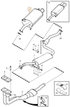Exhaust end silencer 1.6/1.8/2.0 (2000-) S40/V40