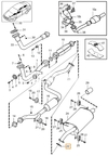 Exhaust gasket middle silencer - end silencer 1.6/1.8/2.0 S40/V40