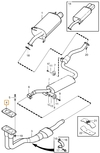 Exhaust gasket manifold - catalytic converter 1.6/1.8/2.0 (2002-) S40/V40