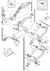Rubber mount - middle silencer, front/rear 1.6/1.8/2.0 (-1999) S40/V40