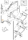 Steel exhaust clamp - catalytic converter - middle silencer 1.6/1.8/2.0 (-1999) S40/V40