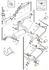 Rubber mount - end silencer, front 1.6/1.8/2.0 S40/V40