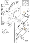 Rubber mount - end silencer, rear 1.6/1.8/2.0 S40/V40