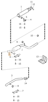 Rubber mount - end silencer, rear 2.0D with/without DPF P1 C30/C70 II/S40 II/V50