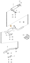 Rubber mount - end silencer, front (near silencer) 2.0D with/without DPF P1 C30/C70 II/S40 II/V50