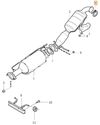 Steel exhaust clamp - turbocharger - catalytic converter 2.0D P1 C30/C70 II/S40 II/V50, P3 S80 II/V70 III