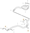 Rubber mount - long exhaust pipe 1.6D/2.0D S80 II/V70 III