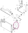 Hose from intercooler directing to intake 2.4D/D5 (-2006) P2 S60/V70 II/XC70 II, vehicles without resonator
