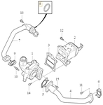 EGR valve pipe sealing 2.0 D2/D3/D4/D5 (2014-) P1 P3 SPA/CMA