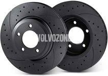 Rear brake discs pair (308mm) P2 XC90 perforated/slotted