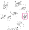 Engine mounting lower right 1.5 T2/T3, Twin Engine T4/T5 CMA XC40 (OEM)