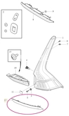 Rear bumper reflector lens right SPA XC60 II (OEM)