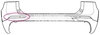 Rear bumper reflector lens left SPA XC60 II (OEM)