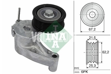 Auxiliary belt tensioner arm 4 cylinder gasoline engines without Twin Engine (2014-) 2.0 T6/Polestar P3 SPA