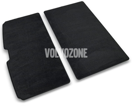 Carbo textile carpet with plastic bottom 7 seats, 2 pieces SPA XC90 II - charcoal (OEM)