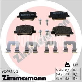 Rear brake pads (280/302mm diameter) CMA XC40